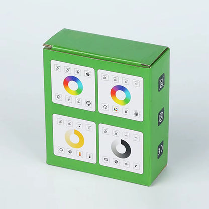 Controlador de luz LED RF RGB con panel táctil inalámbrico y control remoto, interruptor atenuador de 5 V, 12 V y 24 V